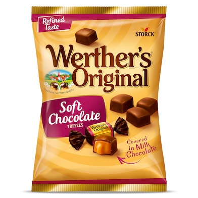 Caramelos clásicos de toffee con chocolate Werther's 120 g-0 Caramelos clásicos de toffee con chocolate Werther's 120 g-0