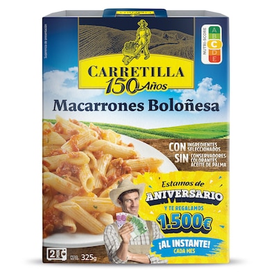 Macarrones boloñesa Carretilla 325 g-0 Macarrones boloñesa Carretilla 325 g-0