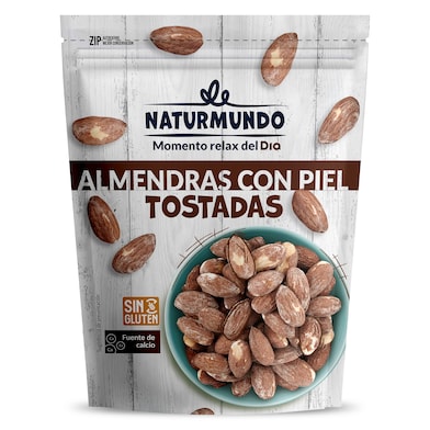 Almendras tostadas con piel Dia Naturmundo 200 g-0 Almendras tostadas con piel Dia Naturmundo 200 g-0