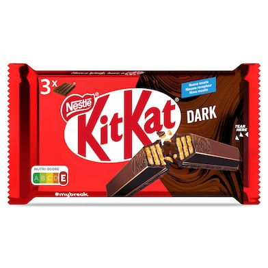 Barritas de galleta con chocolate negro 70% Kit Kat 3 x 41.5 g-0 Barritas de galleta con chocolate negro 70% Kit Kat 3 x 41.5 g-0