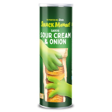 Snack de patata sour cream & onion Dia Snack Maniac 165 g-0