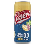 Tinto de verano sin alcohol con limón La casera 33 cl