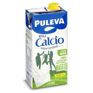 Leche semidesnatada calcio Puleva 1 L-0 Leche semidesnatada calcio Puleva 1 L-0