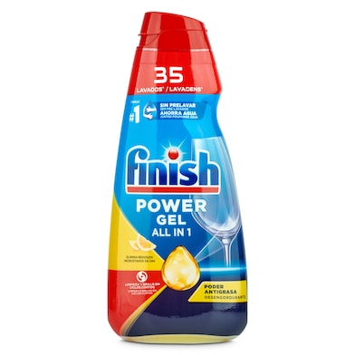 Lavavajillas máquina todo en 1 limón Finish 35 lavados 700 ml-0 Lavavajillas máquina todo en 1 limón Finish 35 lavados 700 ml-0