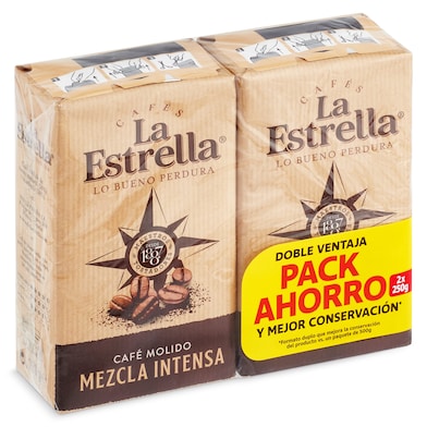 Café molido mezcla La Estrella 2 x 250 g-0
