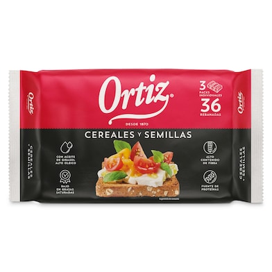 Pan tostado con cereales y semillas Ortiz 320 g-0