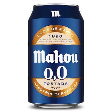 Cerveza tostada 0,0% alcohol Mahou 33 cl-0
