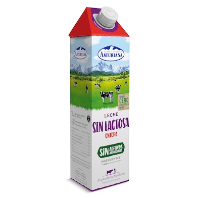 Leche entera sin lactosa Asturiana 1 L-0 Leche entera sin lactosa Asturiana 1 L-0