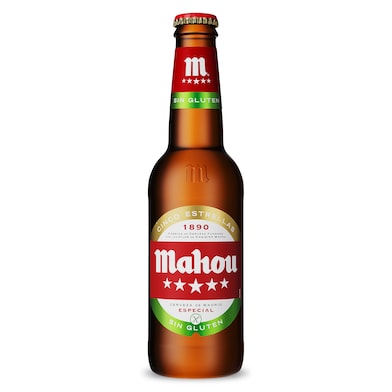 Cerveza sin gluten Mahou 5 Estrellas 33 cl-0