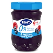 Confitura de arándanos y frambuesas 0% azúcares añadidos Hero 280 g