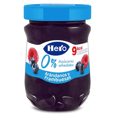 Confitura de arándanos y frambuesas 0% azúcares añadidos Hero 280 g-0 Confitura de arándanos y frambuesas 0% azúcares añadidos Hero 280 g-0