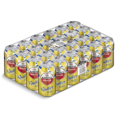 Cerveza radler con limón 0,0% alcohol Amstel pack 24 x 33 cl-0 Cerveza radler con limón 0,0% alcohol Amstel pack 24 x 33 cl-0