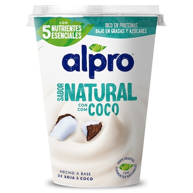 Postre natural de soja con coco Alpro 400 g-0 Postre natural de soja con coco Alpro 400 g-0