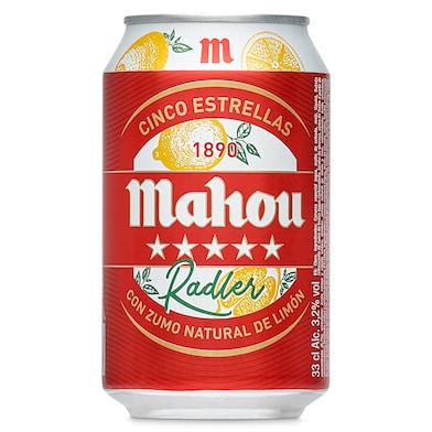 Cerveza radler Mahou 5 Estrellas 33 cl-0 Cerveza radler Mahou 5 Estrellas 33 cl-0