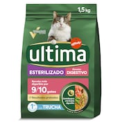 Alimento para gatos esterilizados digestivo con trucha Ultima 1.5 kg