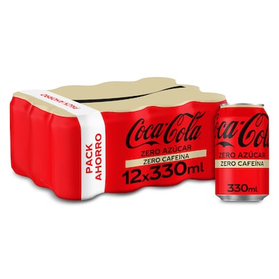 Coca-Cola zero azúcar zero cafeína 12 x 330 ml-0 Coca-Cola zero azúcar zero cafeína 12 x 330 ml-0