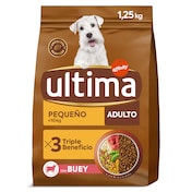 Alimento para perros mini adulto con buey Ultima 1.25 Kg