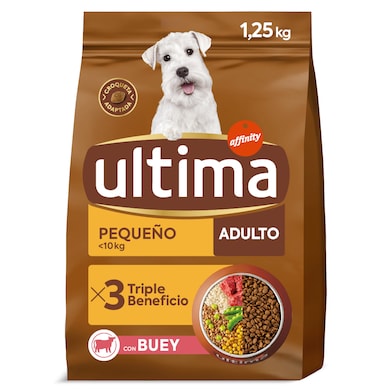 Alimento para perros mini adulto con buey Ultima 1.25 Kg-0