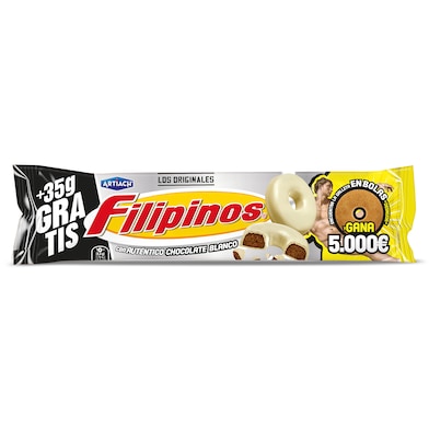 Roscos de galleta con chocolate blanco Artiach Filipinos 93 g + 35 g-0 Roscos de galleta con chocolate blanco Artiach Filipinos 93 g + 35 g-0