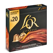 Cápsulas de café Colombia L'Or 20 unidades