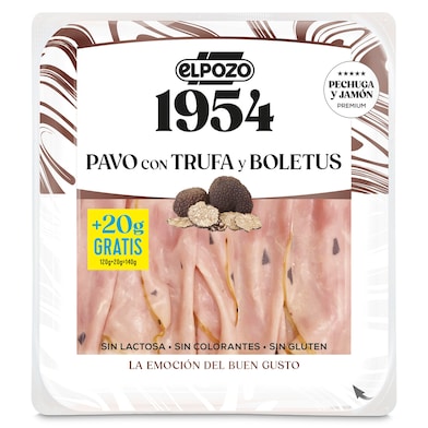 Jamón de pavo con trufa y boletus Elpozo 120 g-0