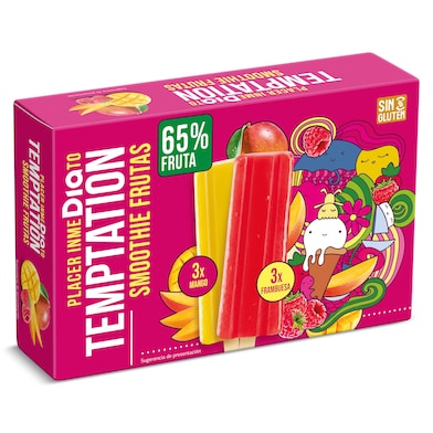 Polos smoothie de frutas 65% Dia Temptation 6 x 52 g-0