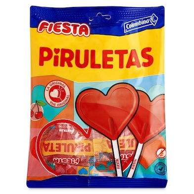 Piruletas corazón Fiesta 91 g-0 Piruletas corazón Fiesta 91 g-0