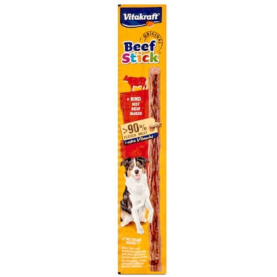 Snack para perros beef stick con buey Vitakraft 12 g-0