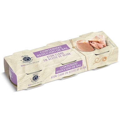 Atún claro en aceite de oliva bajo en sal Dia Mari Marinera 3 x 60 g-0