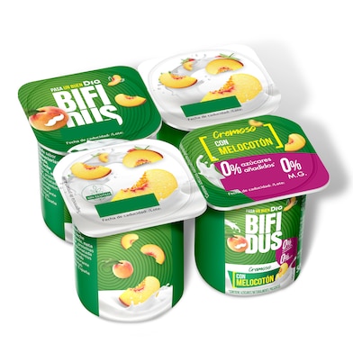 Bífidus con melocotón doble 0% Dia 4 x 125 g-0 Bífidus con melocotón doble 0% Dia 4 x 125 g-0