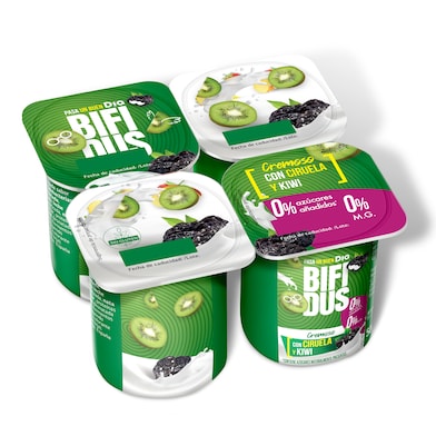 Bífidus con kiwi y ciruela doble 0% Dia 4 x 125 g-0 Bífidus con kiwi y ciruela doble 0% Dia 4 x 125 g-0
