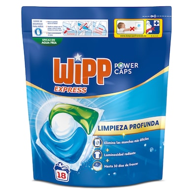 Detergente máquina cápsulas 4 en 1 Wipp Express 18 lavados-0 Detergente máquina cápsulas 4 en 1 Wipp Express 18 lavados-0
