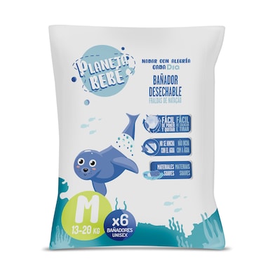Pañales de agua bañador talla M 13-20 kg Dia Planeta Bebé 6 unidades-0 Pañales de agua bañador talla M 13-20 kg Dia Planeta Bebé 6 unidades-0