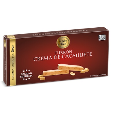 Turrón de crema de cacahuete Dia Dulce Noel 150 g-0