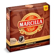 Cápsulas de café ristretto Marcilla 20 unidades