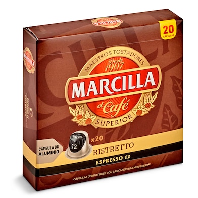 Cápsulas de café ristretto Marcilla 20 unidades-0 Cápsulas de café ristretto Marcilla 20 unidades-0