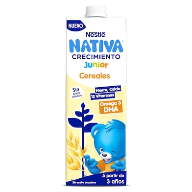 Bebida láctea junior de crecimiento con cereales +3 años Nativa 1 L-0