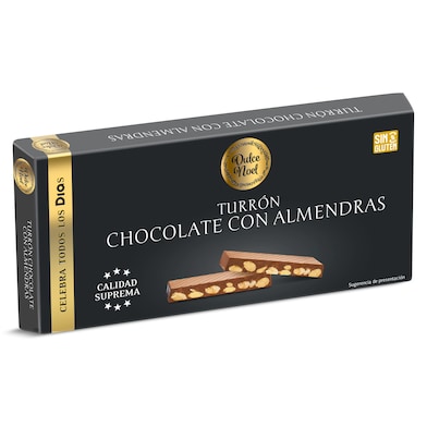 Turrón de chocolate con almendras Dia Dulce Noel 175 g-0
