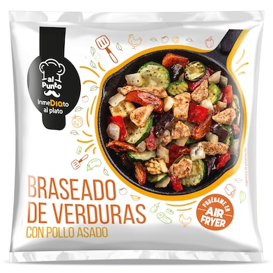 Braseado de verduras con pollo asado Dia Al Punto 400 g-0
