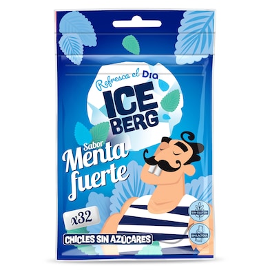 Chicles sabor menta fuerte sin azúcar Iceberg de Dia 44.8 g-0 Chicles sabor menta fuerte sin azúcar Iceberg de Dia 44.8 g-0