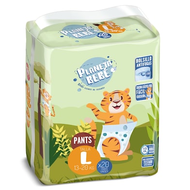 Pañales 13-20 kg talla L Dia Planeta Bebé 20 unidades-0 Pañales 13-20 kg talla L Dia Planeta Bebé 20 unidades-0