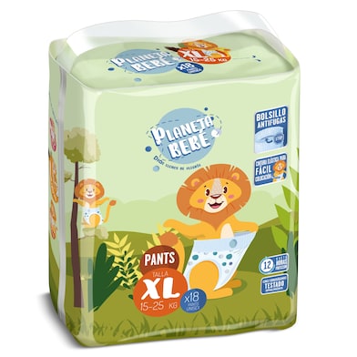 Pañales 15-25 kg talla XL Dia Planeta Bebé 18 unidades-0 Pañales 15-25 kg talla XL Dia Planeta Bebé 18 unidades-0