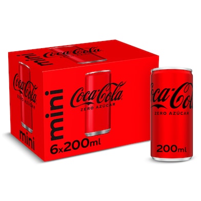 Coca-Cola zero azúcar 6 x 200 ml-0 Coca-Cola zero azúcar 6 x 200 ml-0