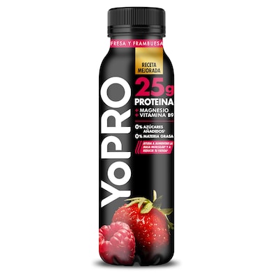 Bebida con proteínas sabor fresa Yopro 300 g-0