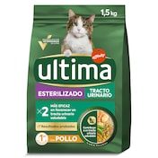 Alimento para gatos esterilizados y tracto urinario con pollo Ultima 1.5 Kg