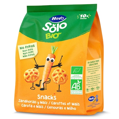 Snack infantil de zanahoria y maíz Hero 40 g-0 Snack infantil de zanahoria y maíz Hero 40 g-0