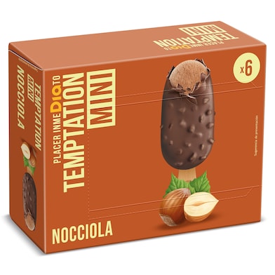 Helado mini bombón nocciola Dia Temptation 6 x 38 g-0