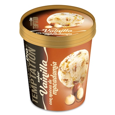 Tarrina de vainilla con nueces de macadamia Dia Temptation 350 g-0
