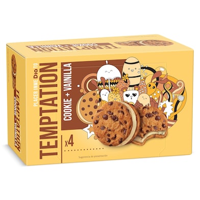 Sándwich cookie y vainilla Dia Temptation 4 x 60 g-0 Sándwich cookie y vainilla Dia Temptation 4 x 60 g-0