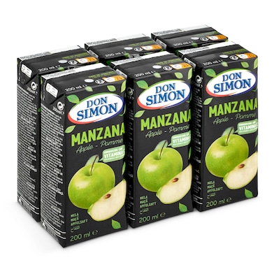 Zumo de manzana Don Simón brik 6 x 200 ml-0